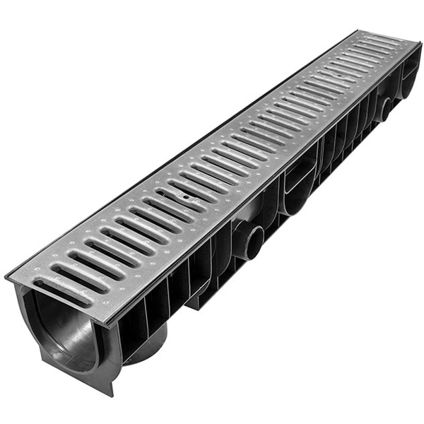 Лоток Ecoteck STANDART 100.125 h129 c решеткой стальной, кл. А15